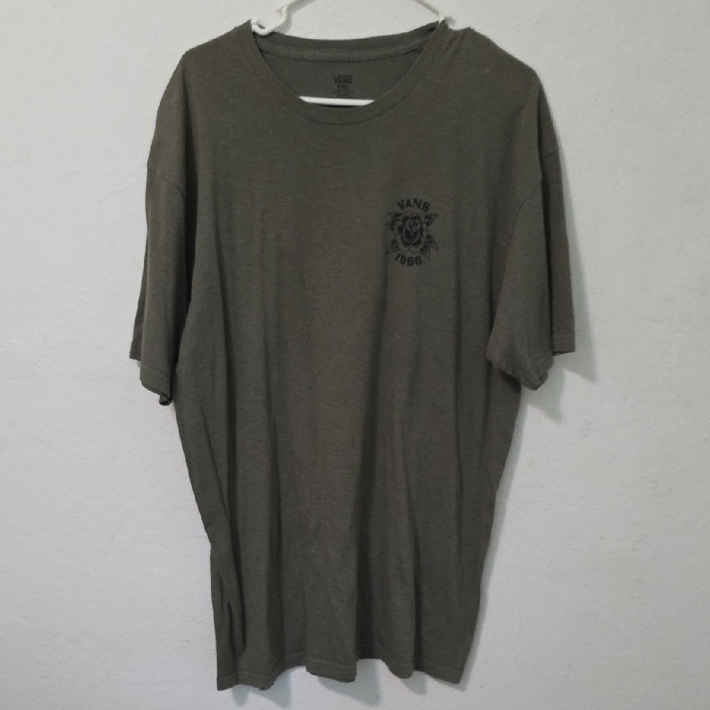 Vans Green Short Sleeve Tee Casual Comfort